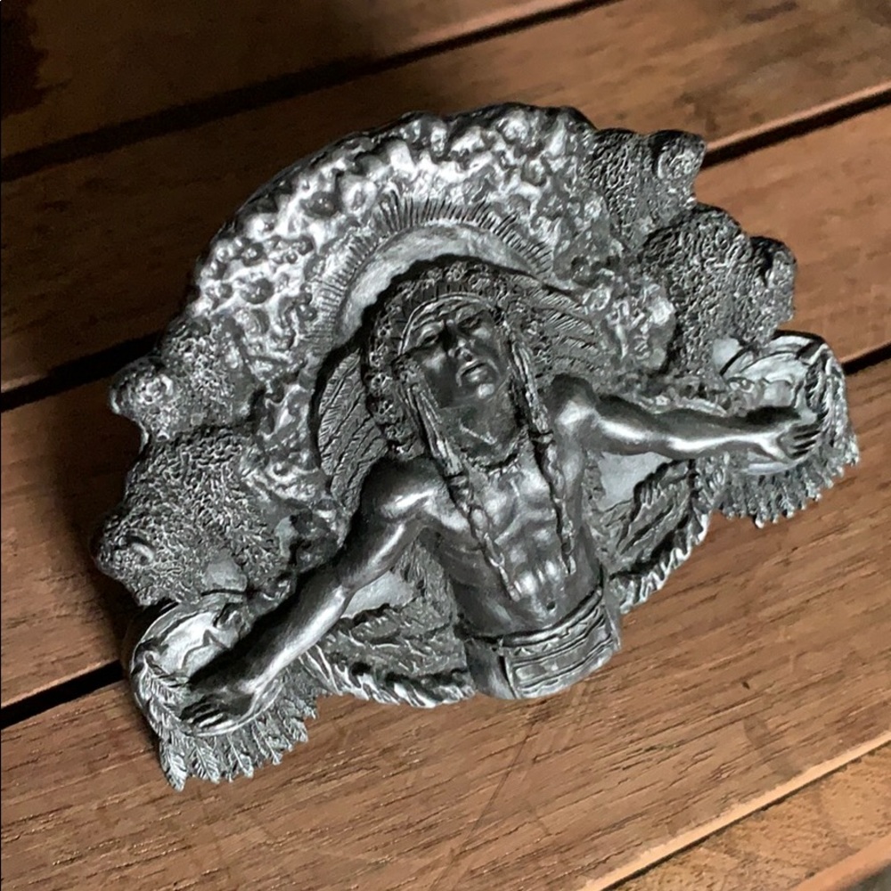 Native American w/ Buffalo Belt Buckle